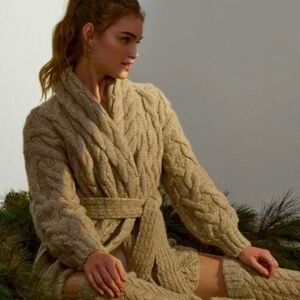 Lunya Lofty Wool Cable Robe XS/S